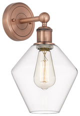 Edison Cindyrella 1-Light 8" Sconce, Antique Copper, Clear Shade