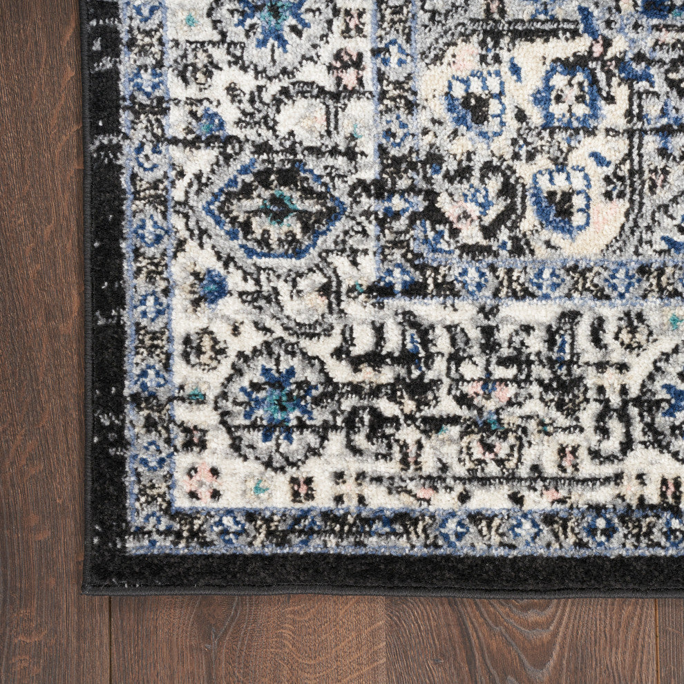 Nourison Passion 8' x 10' Black Ivory Vintage Indoor Area Rug