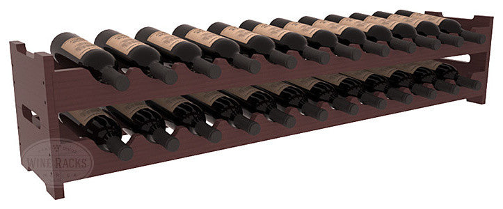 24-Bottle Scalloped Wine Rack, Pine, Walnut + Satin