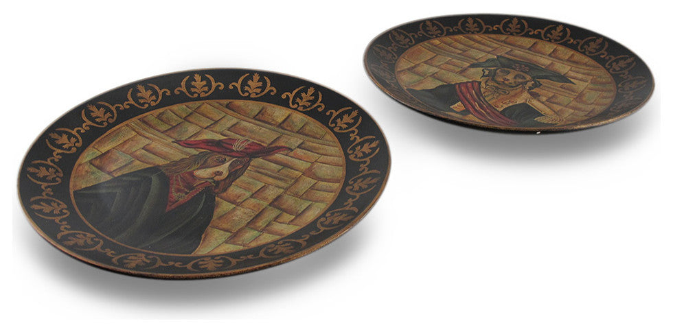 Set of 2 Royal Design Dog Collector Plates - Napoleon and Henry III