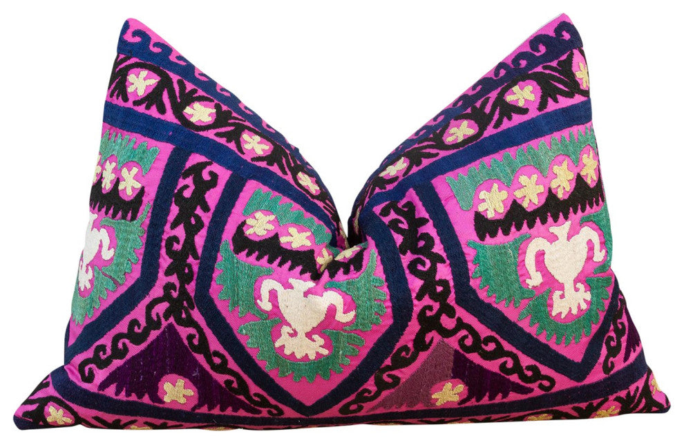 Guli Nurata Suzani Lumbar Pillow