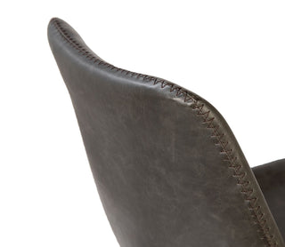 Remington PU Leather Upholstered Dining Chair, Dark Grey