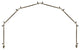 Madalena 13/16" 6-Sided Bay Window Curtain Rod, Antique Brass
