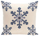 Vail, Decorative Holiday Print Pillow, Ivory And Cream, 20"x20"