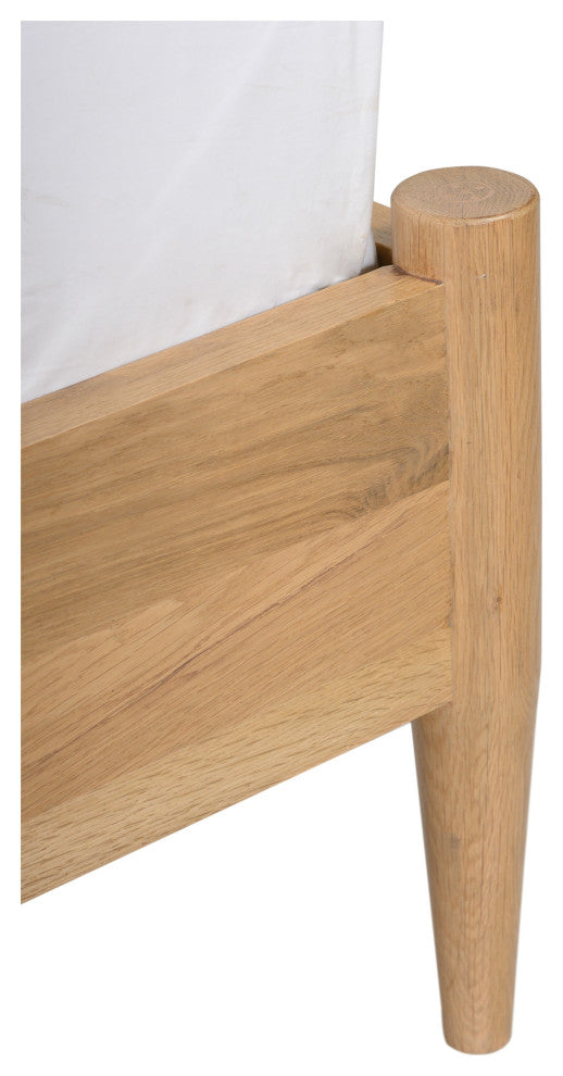 Daniel Solid White Oak King Bed, Natural