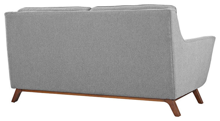 Beguile 3 Piece Upholstered Fabric Living Room Set, Gray