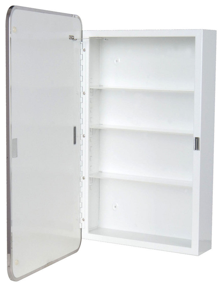 Round Corner Series Right Hinged Medicine Cabinet, 16"x28"
