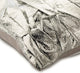 Pintucks & Textured Silver Faux Leather 24"x24" Pillow Cover, Stunning Silver