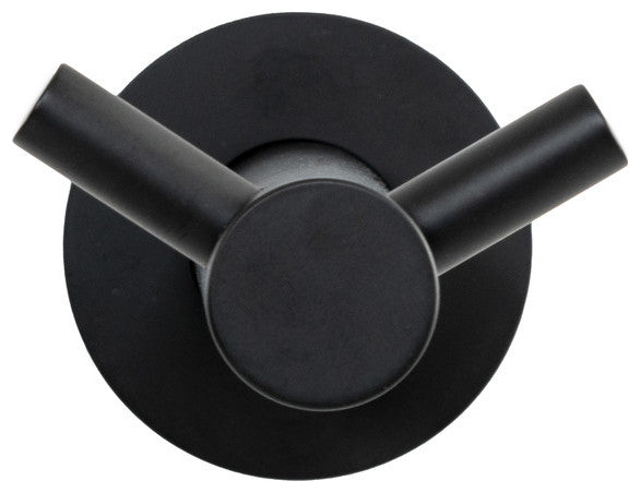 Italia Florence Series Double Robe Hook in Matte Black