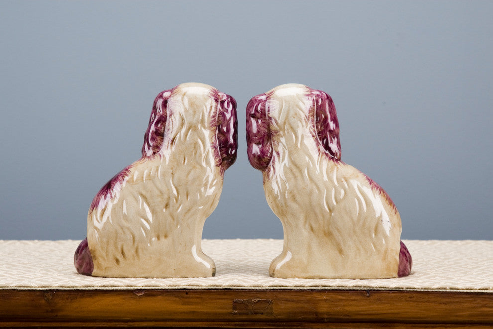 Dogs With Basket, Red, 2-Piece Set