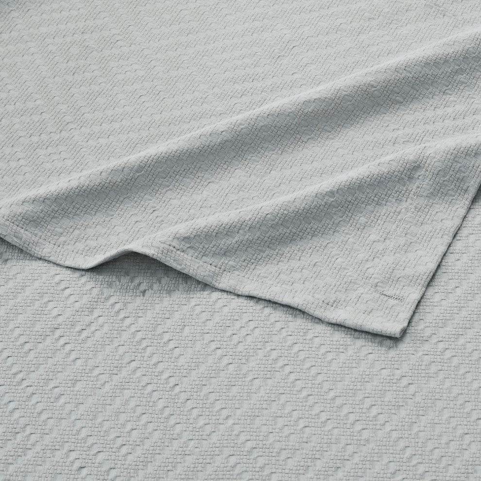 Croscill Calistoga Textured Cotton Matelasse Shower Curtain, Gray