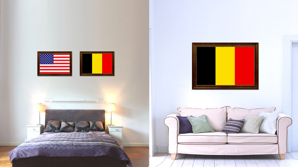 Belgium Country Flag Canvas Print, 21"x30"