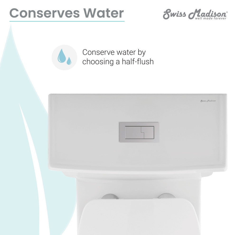 Voltaire One Piece Elongated Toilet Dual Flush 1.1/1.6 gpf, Glossy White