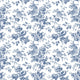 Anemone Toile Navy Wallpaper