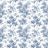Anemone Toile Navy Wallpaper