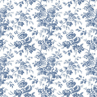 Anemone Toile Navy Wallpaper