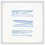 "Clothespins" Framed Painting Print, 12x12