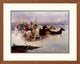 "Crossing The River" Framed Digital Print by Charles M. Russell, 31x24"