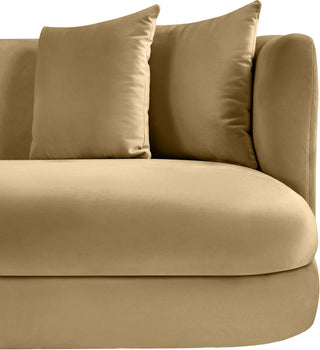 Alder Upholstered Chair, Camel, Velvet, Loveseat