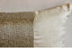 Art Silk Bed Lounge Pillow White 20"x20" Beaded Center Band, White Sparkle