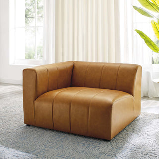 Bartlett Vegan Leather Left-Arm Chair Tan