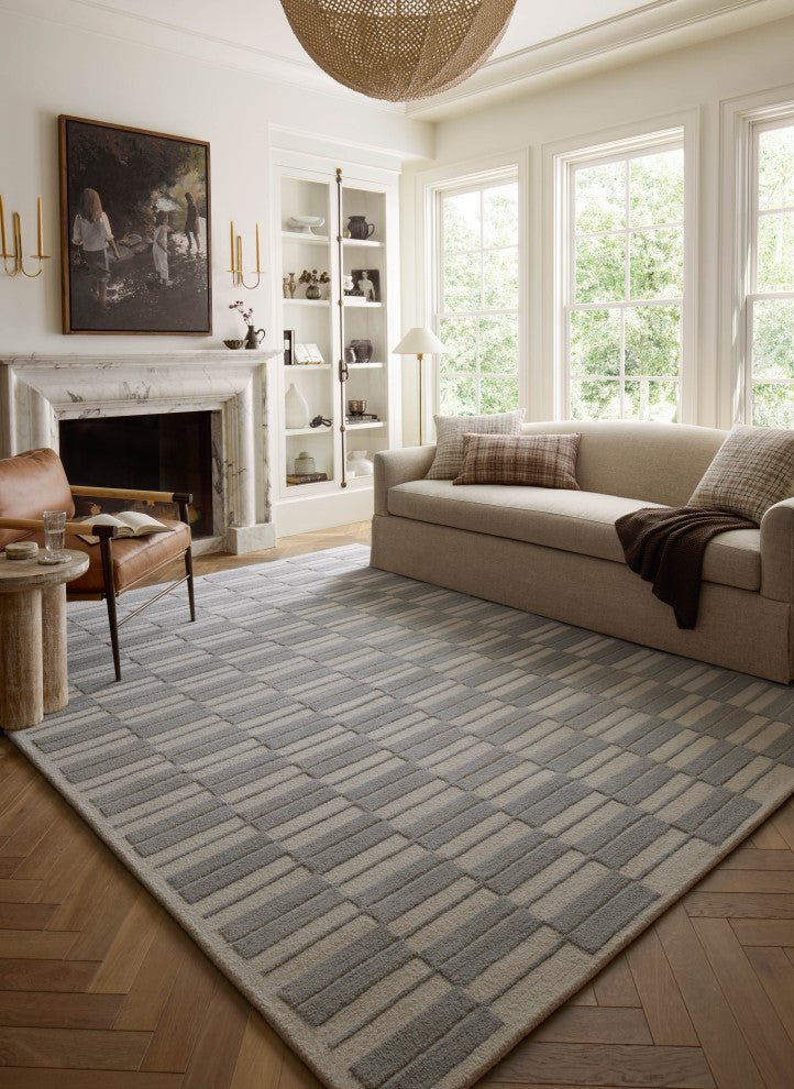 Chris Loves Julia x Loloi Bradley Ivory / Grey 7'-9" x 9'-9" Area Rug