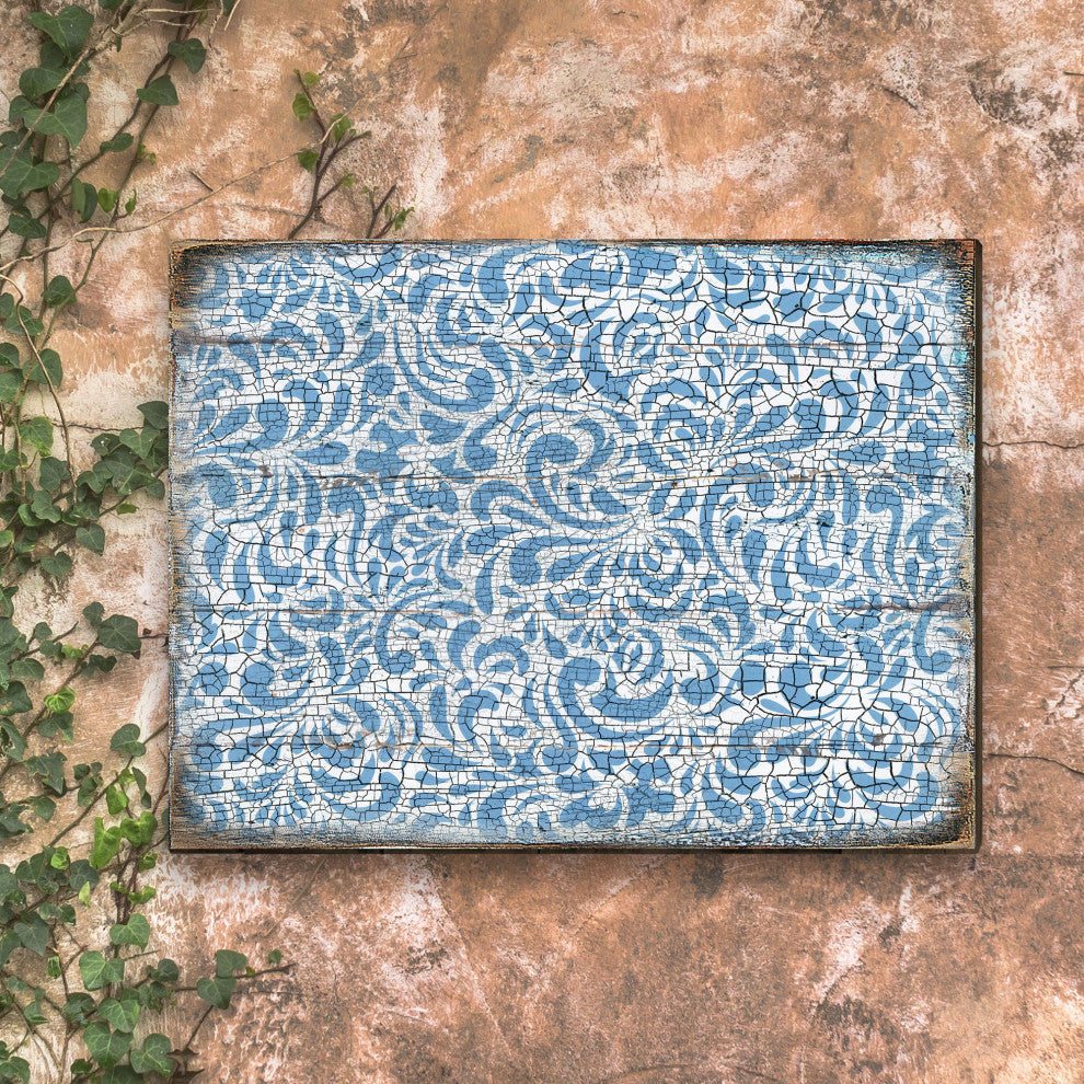Decorative Pattern Wooden Block, 18"x12"