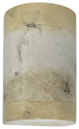 Ambiance, Small ADA Cylinder, Closed Top Wall Sconce, Greco Travertine