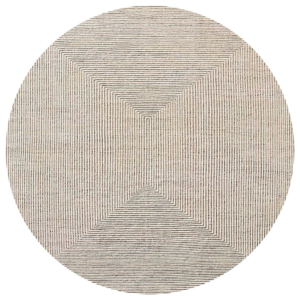 Ahgly Company Indoor Round Mid-Century Modern Area Rugs, 4' Round