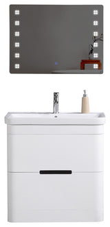 32" Bathroom Vanity With Led Mirror, PVC