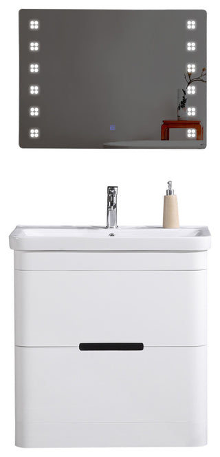 32" Bathroom Vanity With Led Mirror, PVC