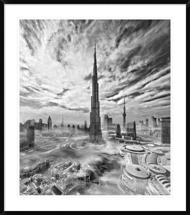 "Super Skyline" Framed Digital Print by Koji Tajima, 38x44"