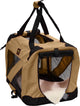 Folding Zippered Vista View House Pet Crate, Khaki, Medium