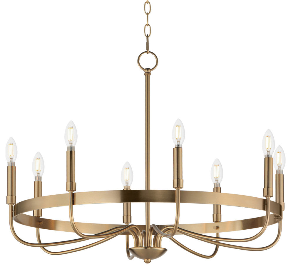 Maxim 14498 Frankie 8 Light 29"W Taper Candle Style Chandelier - Heritage