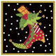 "The Night Before Chrsitmas III" Digital Paper Print by Farida Zaman, 20"x20"