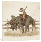 "Dino Rodeo" by Terry Fan, 37x37x1.5