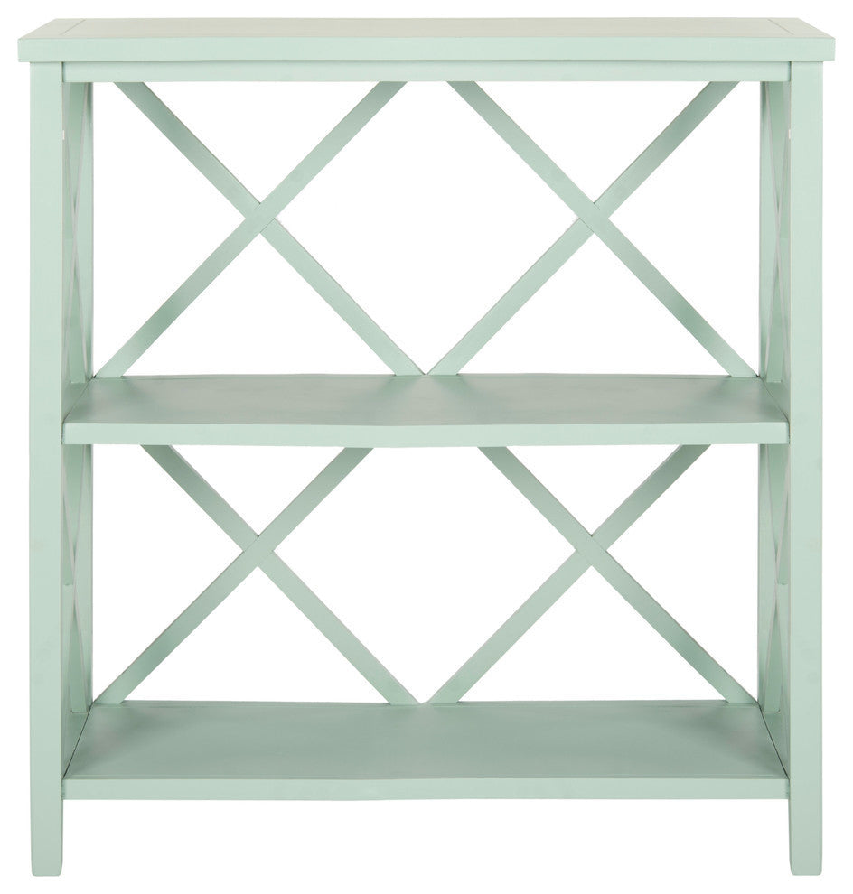 Safavieh Liam 2 Tier Open Bookcase, Dusty Green