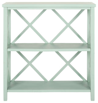 Safavieh Liam 2 Tier Open Bookcase, Dusty Green