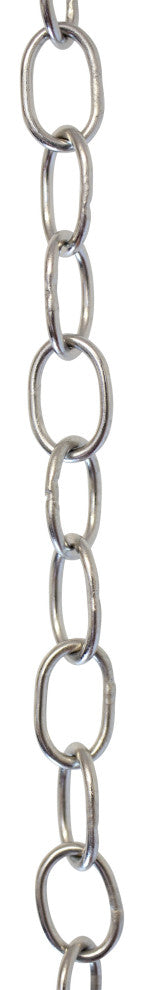 RCH Hardware Brass Loop Chandelier Chain, Various Finishes, Polished Nickel, W18