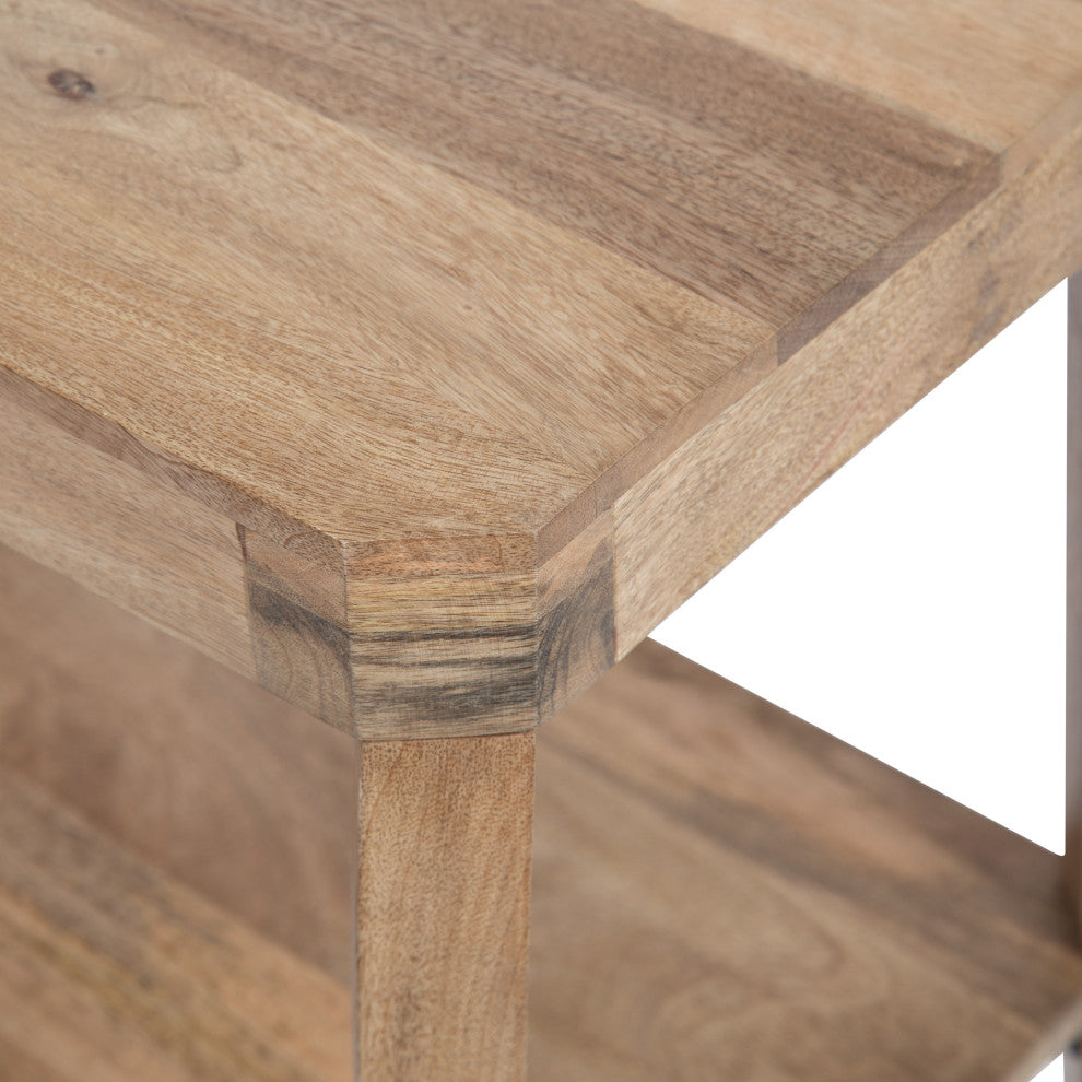 Talcott Wood Side Table, Natural 22x14x26