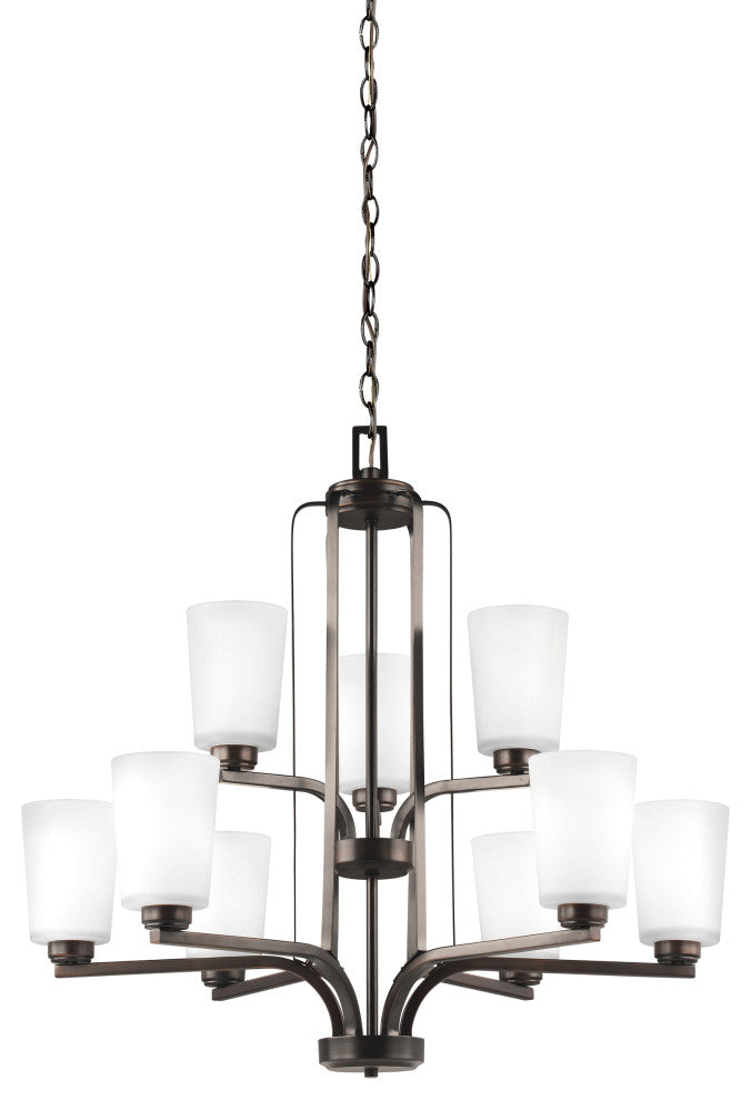 Franport 9-Light Chandelier, Burnt Sienna
