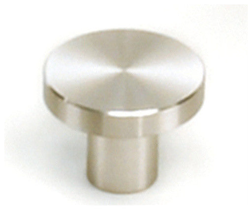 Brickell Stainless Steel Small Flat Top Knob  - 1 1/4"