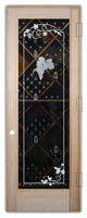 Wine Door - Grape Cluster Grape Ivy - Douglas Fir (stain grade) - 30" x 84"...