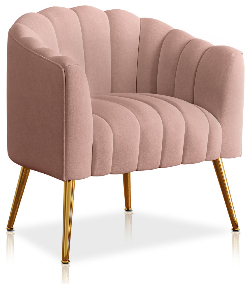 Oversized Pumpkin  Accent Chair,  Velvet Upholstered  Armchair for Living Room