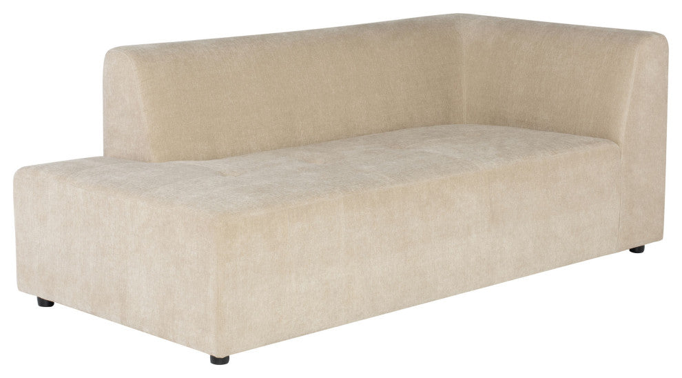 Parla Almond Fabric  Modular Sofa Chaise Left