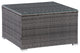 CorLiving Parksville Gray Wicker / Rattan Square Patio Coffee Table w/ Glass Top