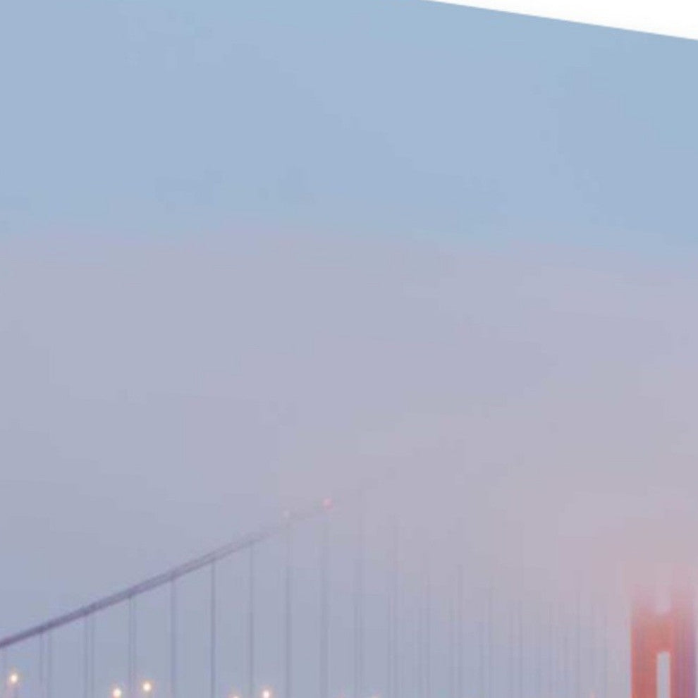 Foggy Night Bistro Caf" Golden Gate Bridge 3 Giclee Wrap Canvas Wall Art