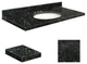 Quartz 49"x19" Vanity Top, Single Faucet Hole, White Bowl, Interlude, 8" Centers
