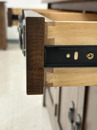 Arts and Crafts Mission Solid Oak Crofter Style Sideboard, Sofa Table, Walnut