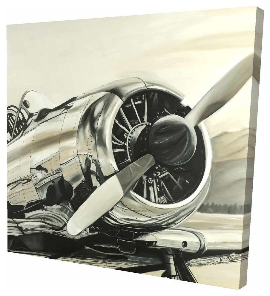 Vintage Aircraft, Fine Art Gallery Wrapped Canvas, 24"x24"